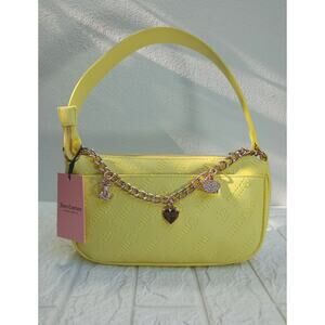 Juicy Couture Shoulder Bag $79 Yellow New Collection Easter Pendants Chain NWT